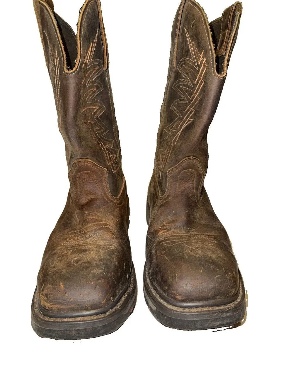 Men’s Size 8 Lincoln Outfitters Square Toe -brown Work Boot Style L9Q85